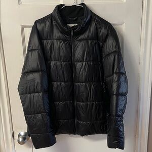 GAP cold control black water resistant full zip puffer jacket women’s size XL